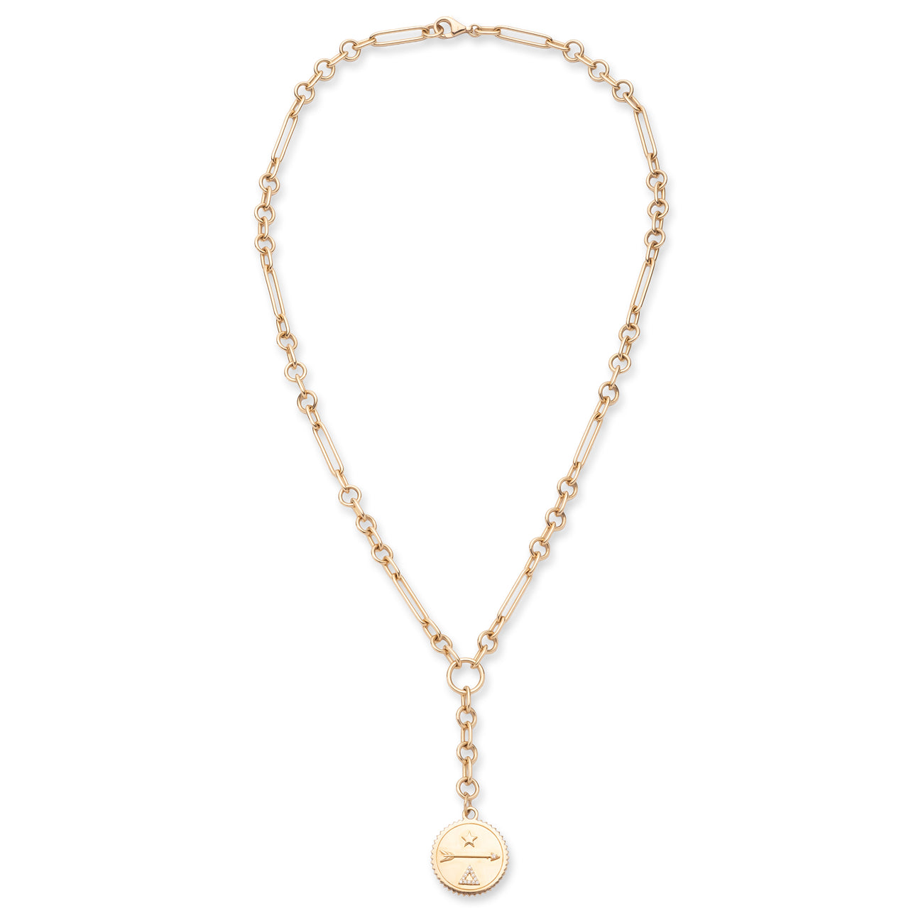 Dream Small Mixed Clip Extension Necklace : in Yellow Gold with Diamonds