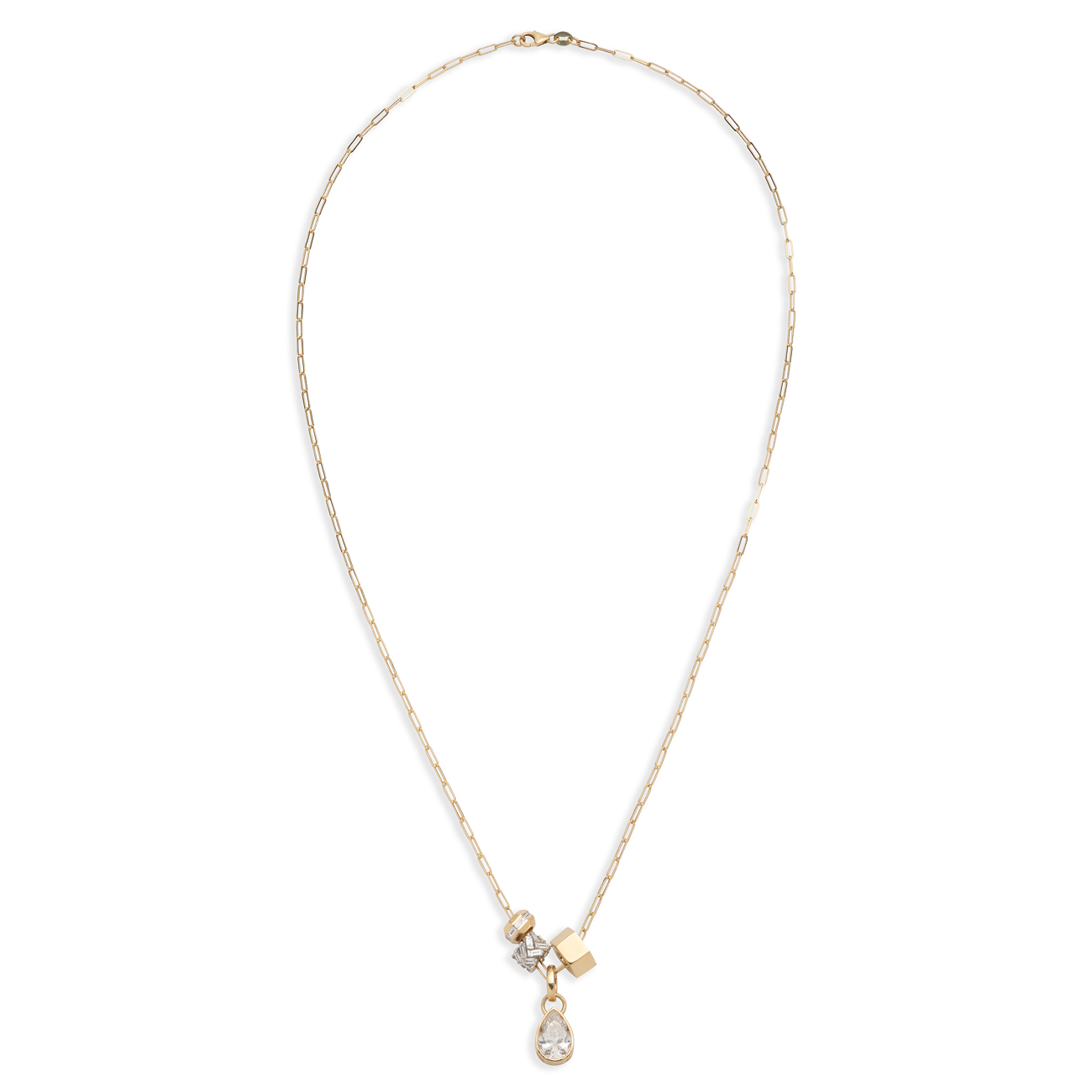 Forever & Always a Pair and Heart Beats Super Fine Clip Story : in Mixed Gold with Diamonds