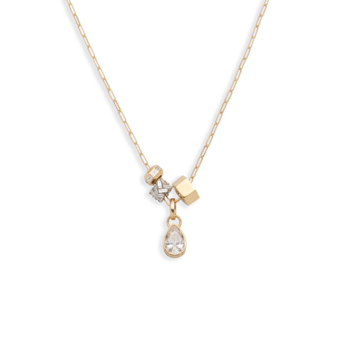 Forever & Always a Pair and Heart Beats Super Fine Clip Story : in Mixed Gold with Diamonds