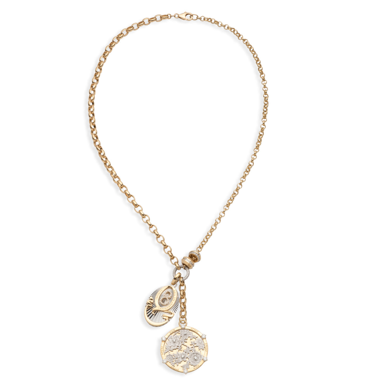 Resilience and Karma Heavy Mixed Belcher Extension Story : in Mixed Gold with Diamonds