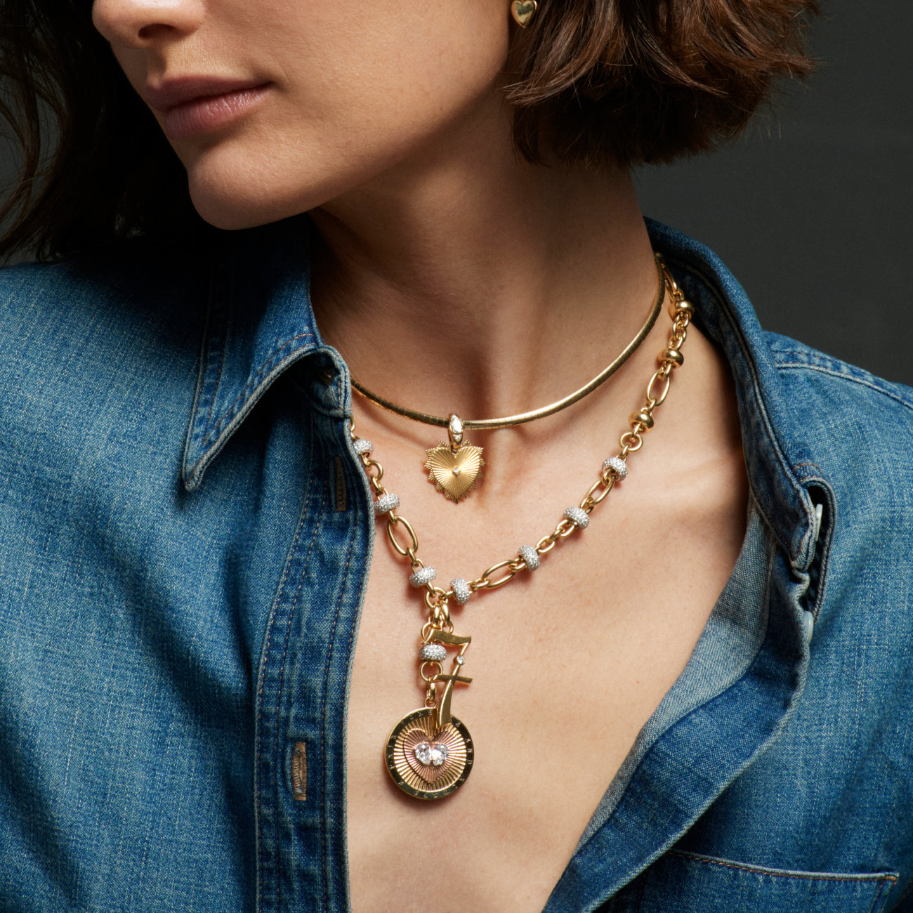 Commitment and Number Orbit Extension Story : in Yellow Gold with Diamonds