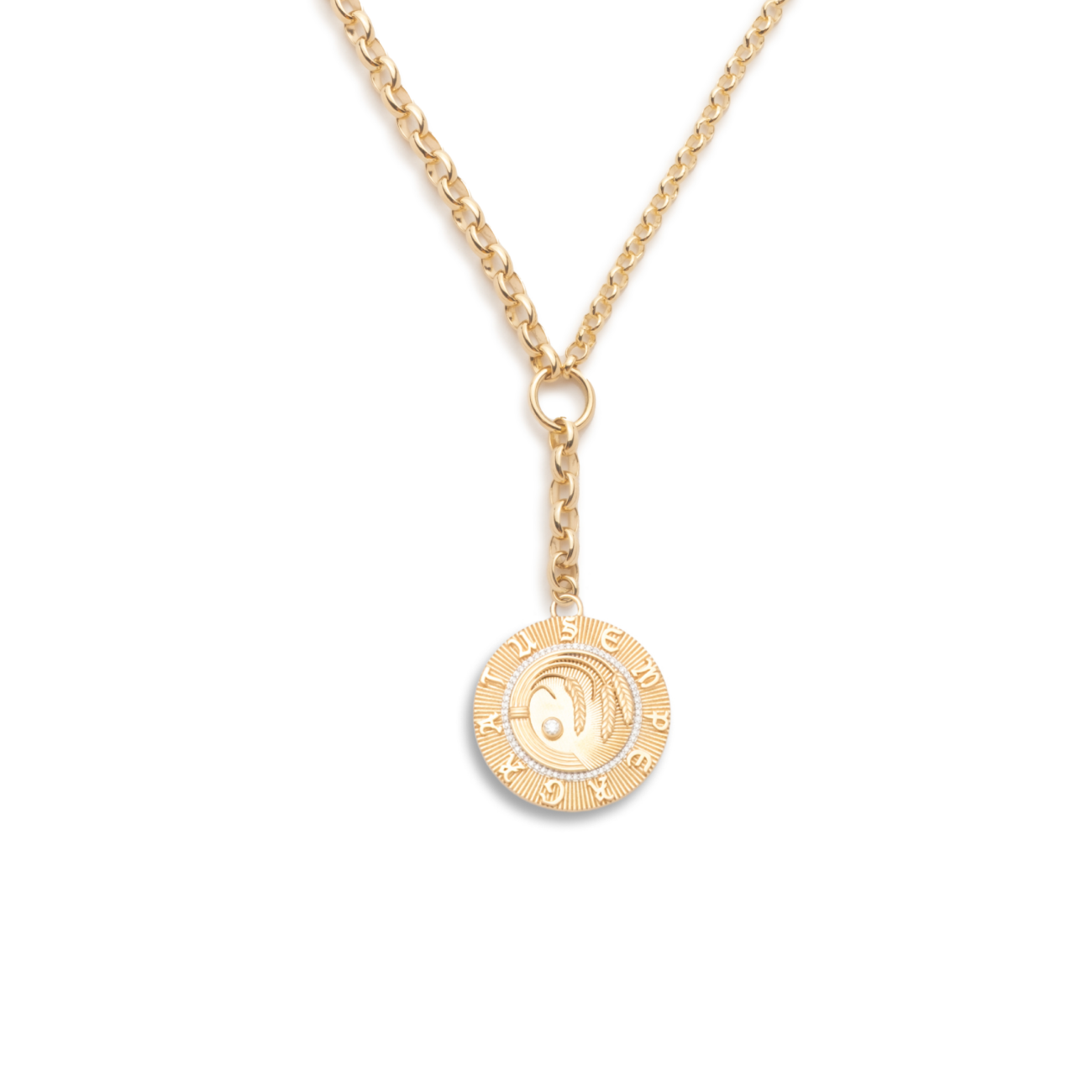 Infinite Gratitude Braided Wheat Heavy Mixed Belcher Extension Necklace : in Yellow Gold with Diamonds