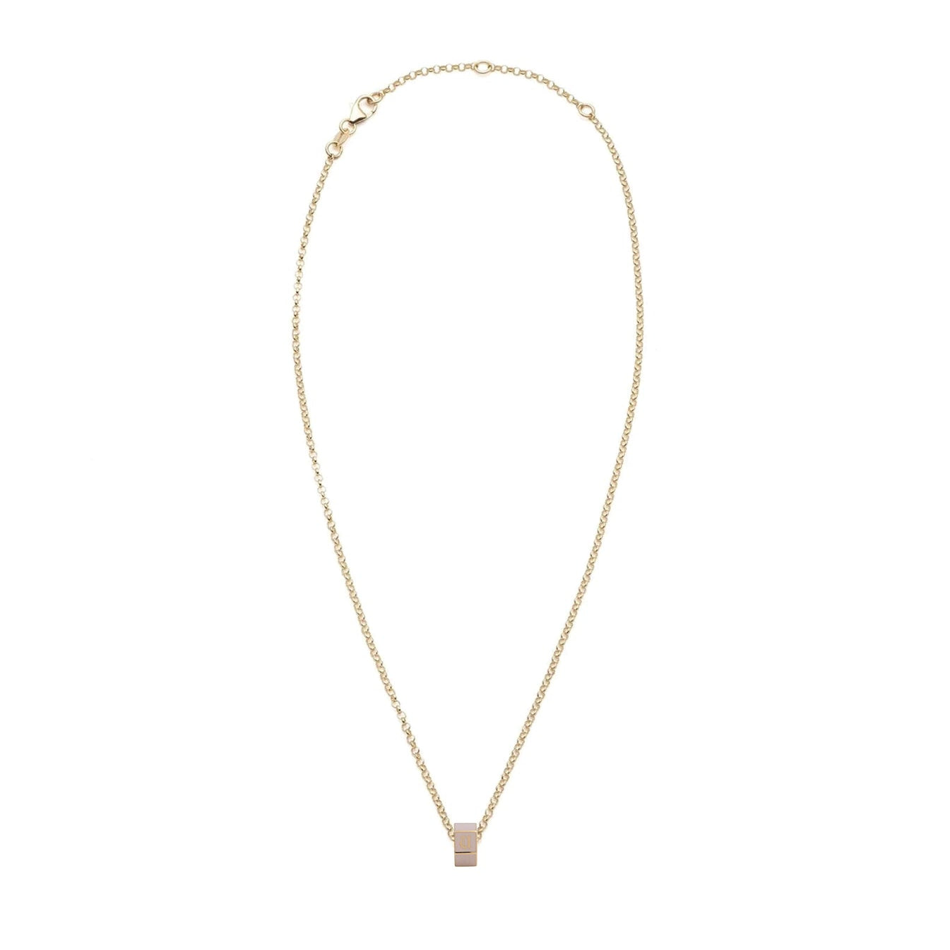 Custom Faceted Heart Beat : Fine Belcher Necklace Blush