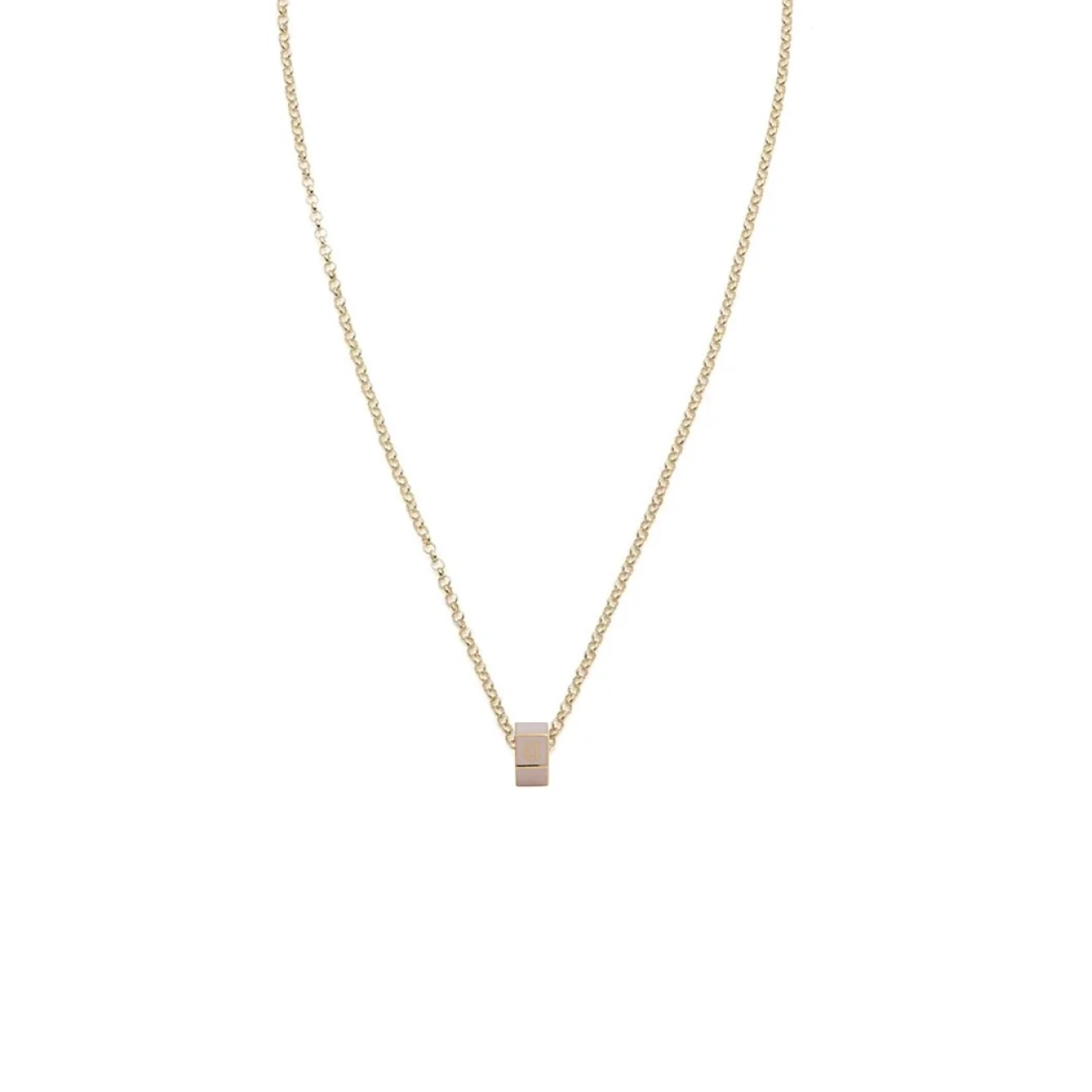 Custom Faceted Heart Beat : Fine Belcher Necklace Blush