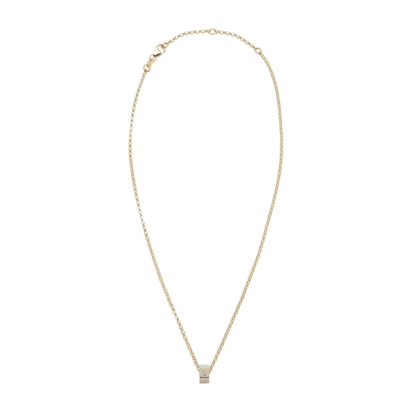 Custom Faceted Heart Beat : Fine Belcher Necklace Cream