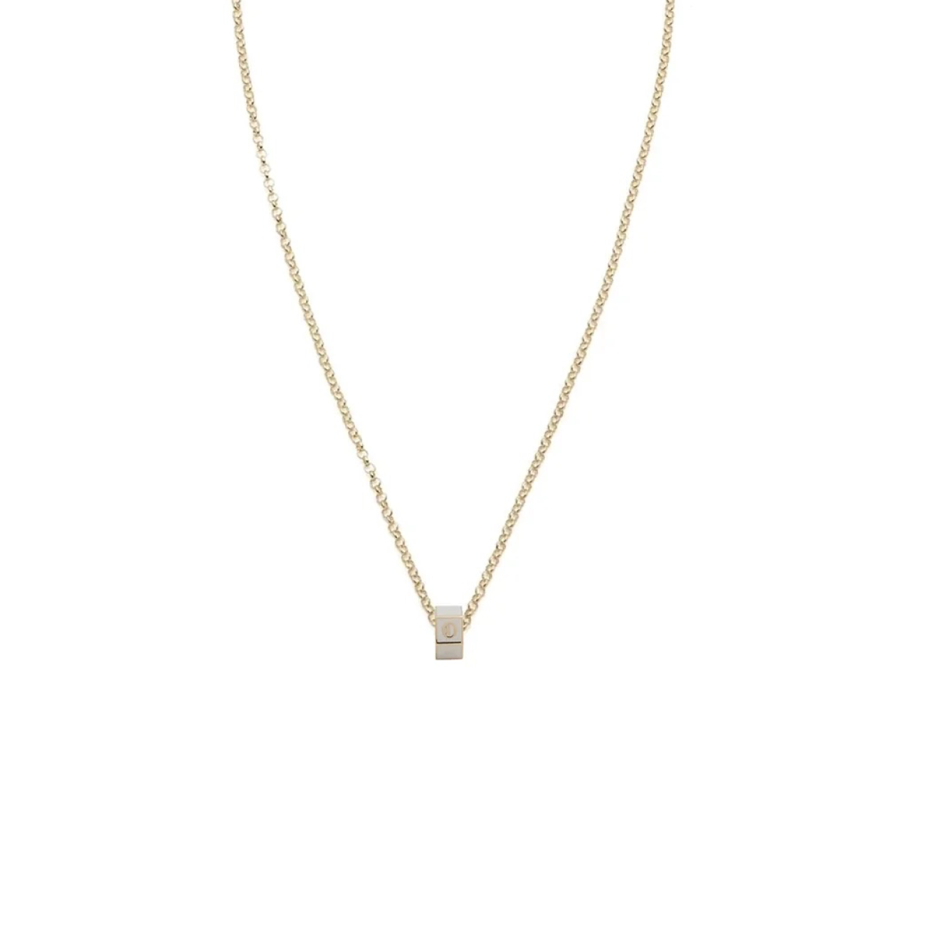 Custom Faceted Heart Beat : Fine Belcher Necklace Cream