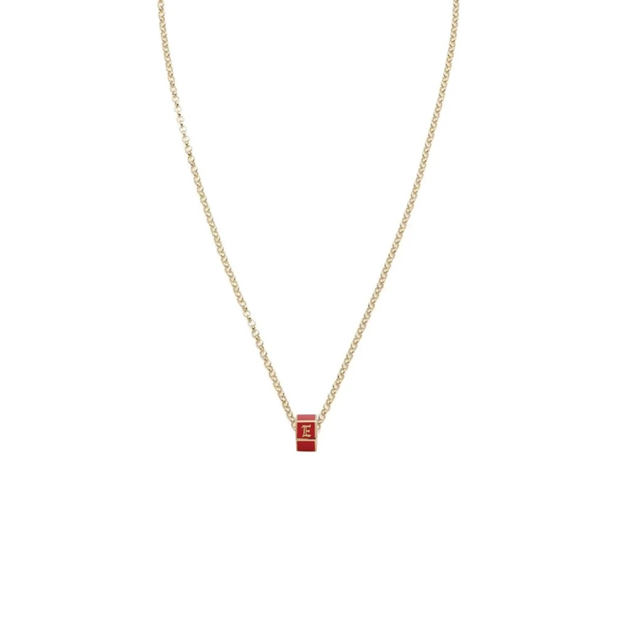 Custom Faceted Heart Beat : Fine Belcher Necklace Red