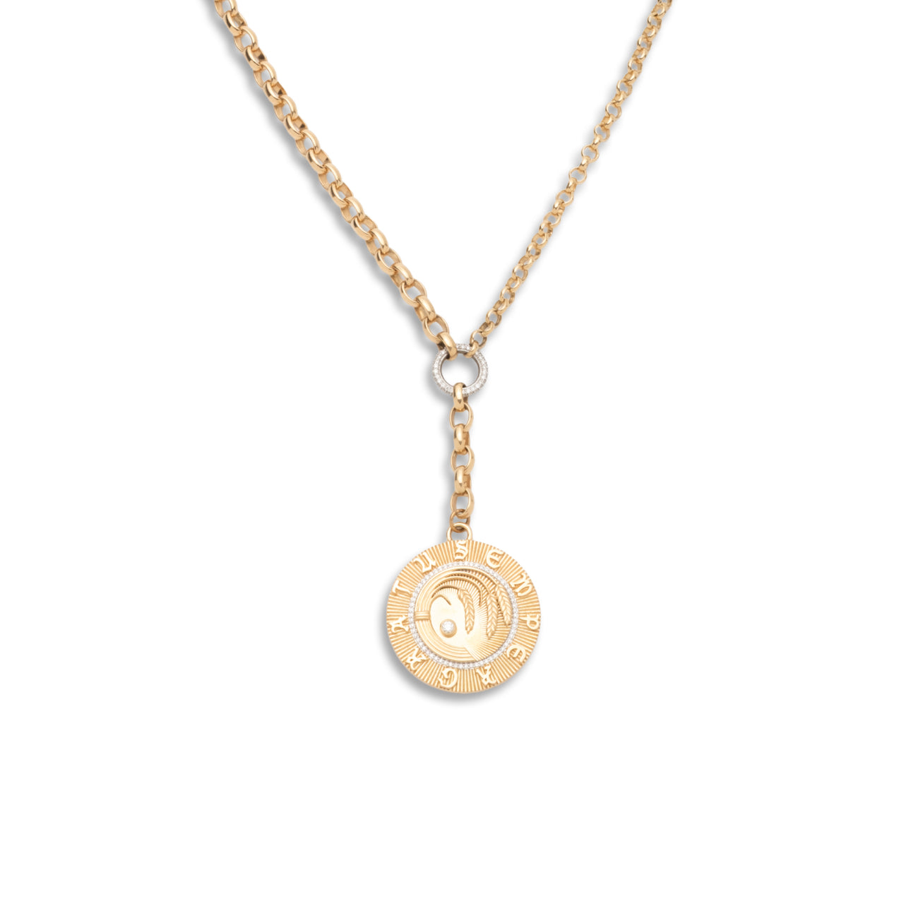 Infinite Gratitude Braided Wheat Heavy Mixed Belcher Extension Necklace : in Yellow Gold with Diamonds