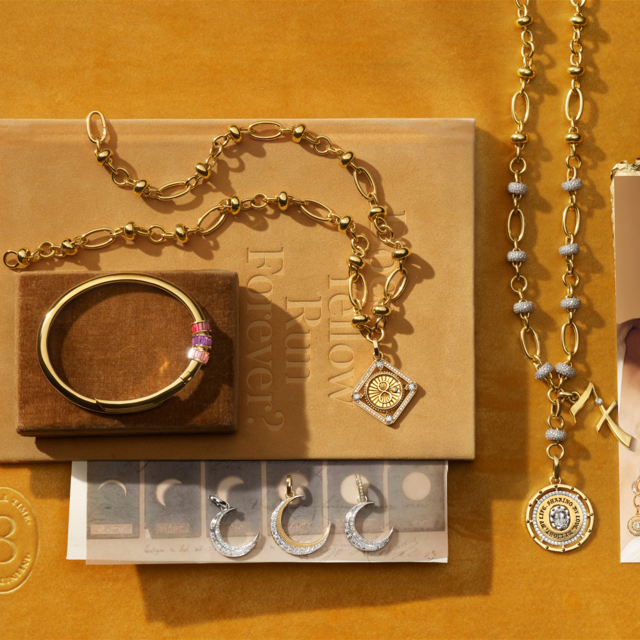 Commitment and Number Orbit Extension Story : in Yellow Gold with Diamonds