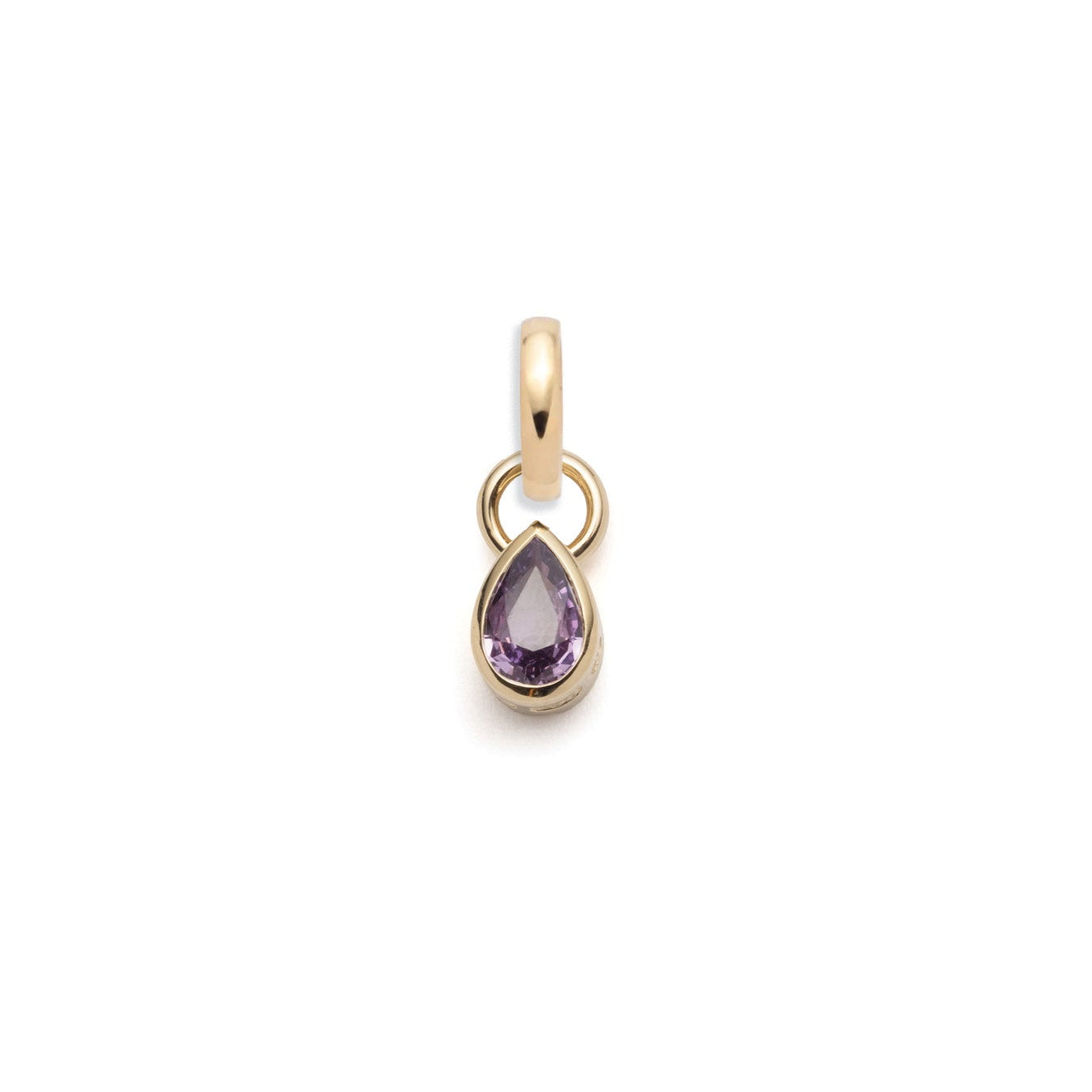 Forever & Always a Pair Lilac Sapphire Pear Pendant : in Yellow Gold with an Annex Link