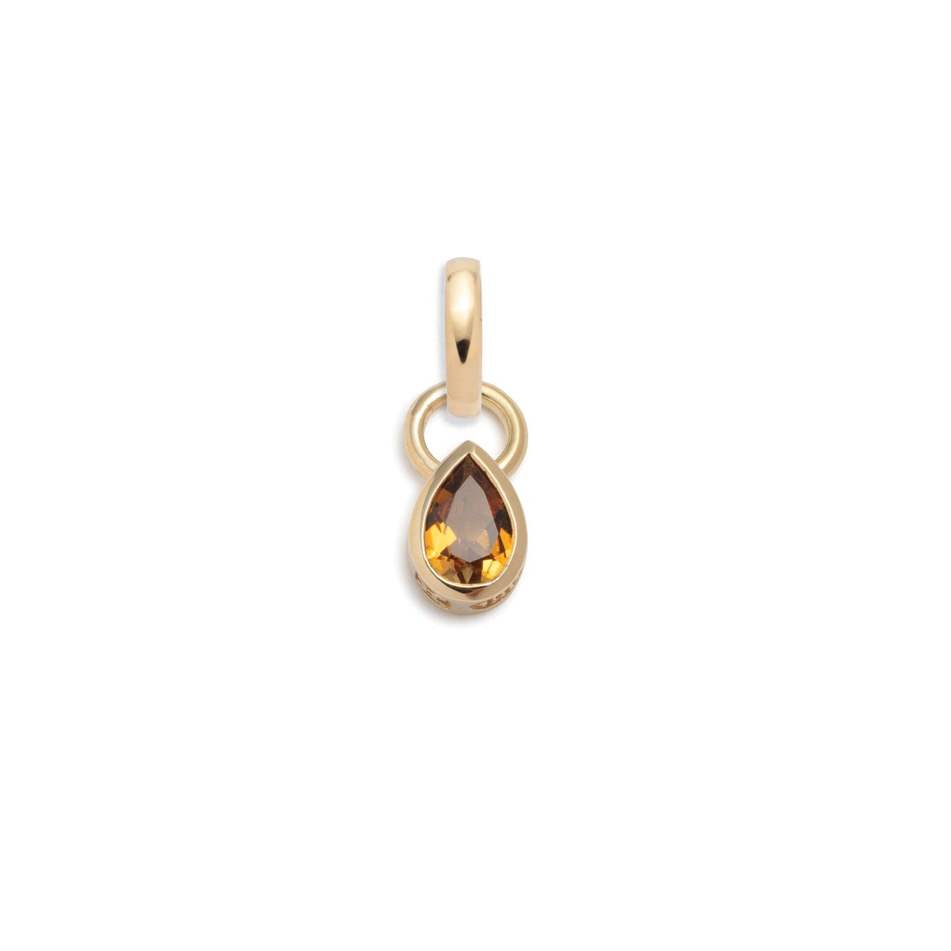 Forever & Always a Pair - Love : 0.85ct Yellow Citrine Pear Pendant with Annex Link